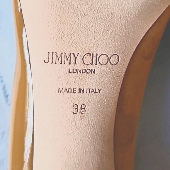 JIMMY CHOO Cass 95mm Patent Leather and Suede Pumps - Picture 12 of 15